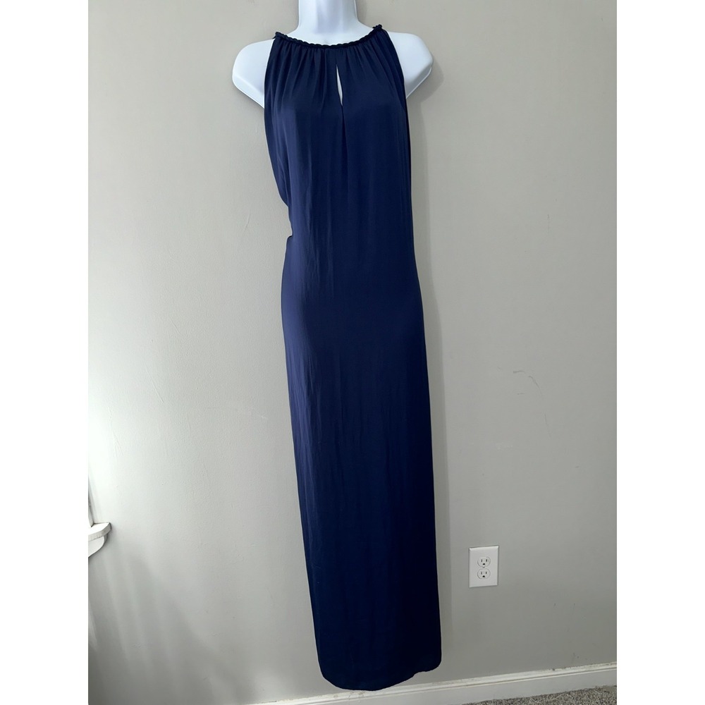 Massimo Dutti Navy Blue Maxi Dress